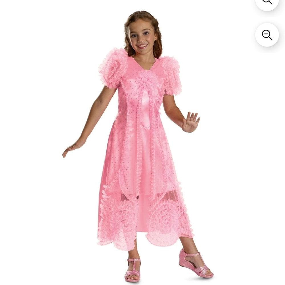 Wicked Glinda Pink Dress Child Costume Girls' Size Small (6-6X), Medium (7/8)